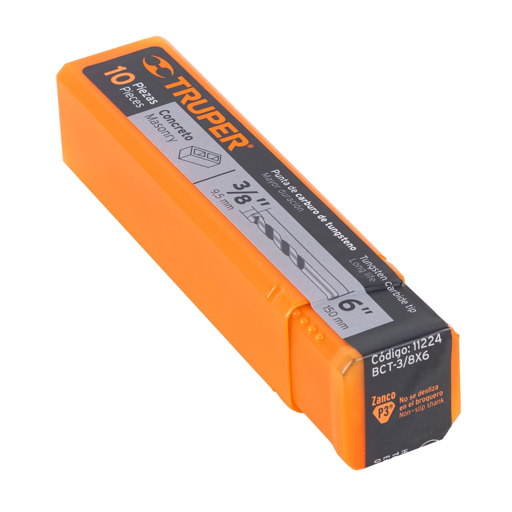 Broca para concreto de 3/8 x 6" - Imagen 2