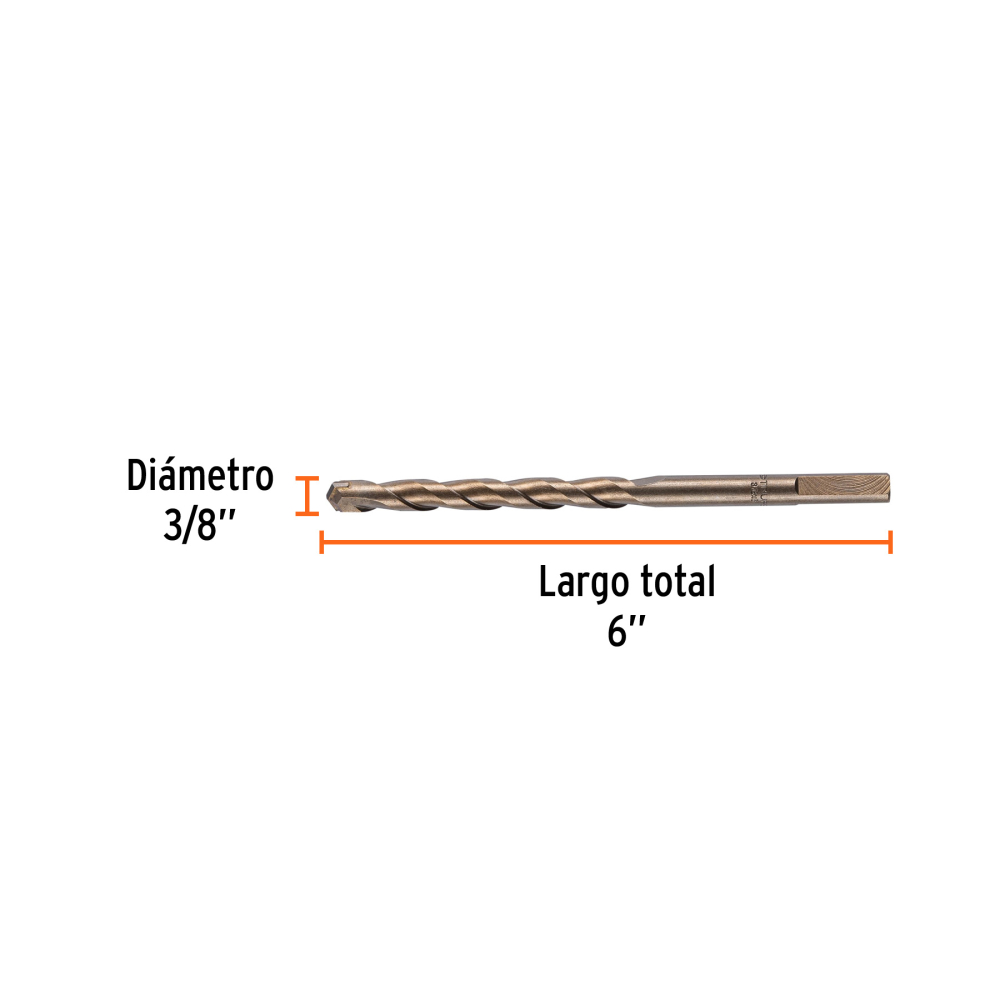 Broca para concreto de 3/8 x 6" - Imagen 6