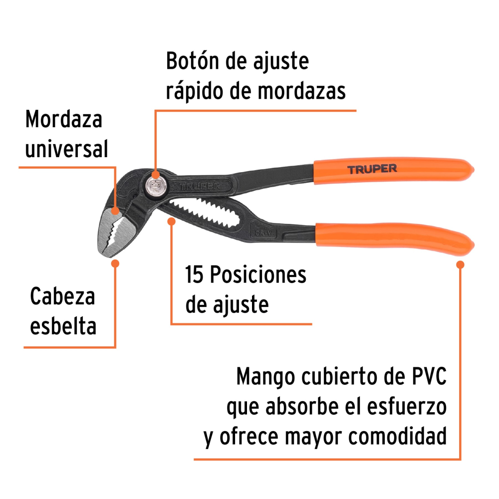 Pinza de extensión 7", mango de PVC - Imagen 3