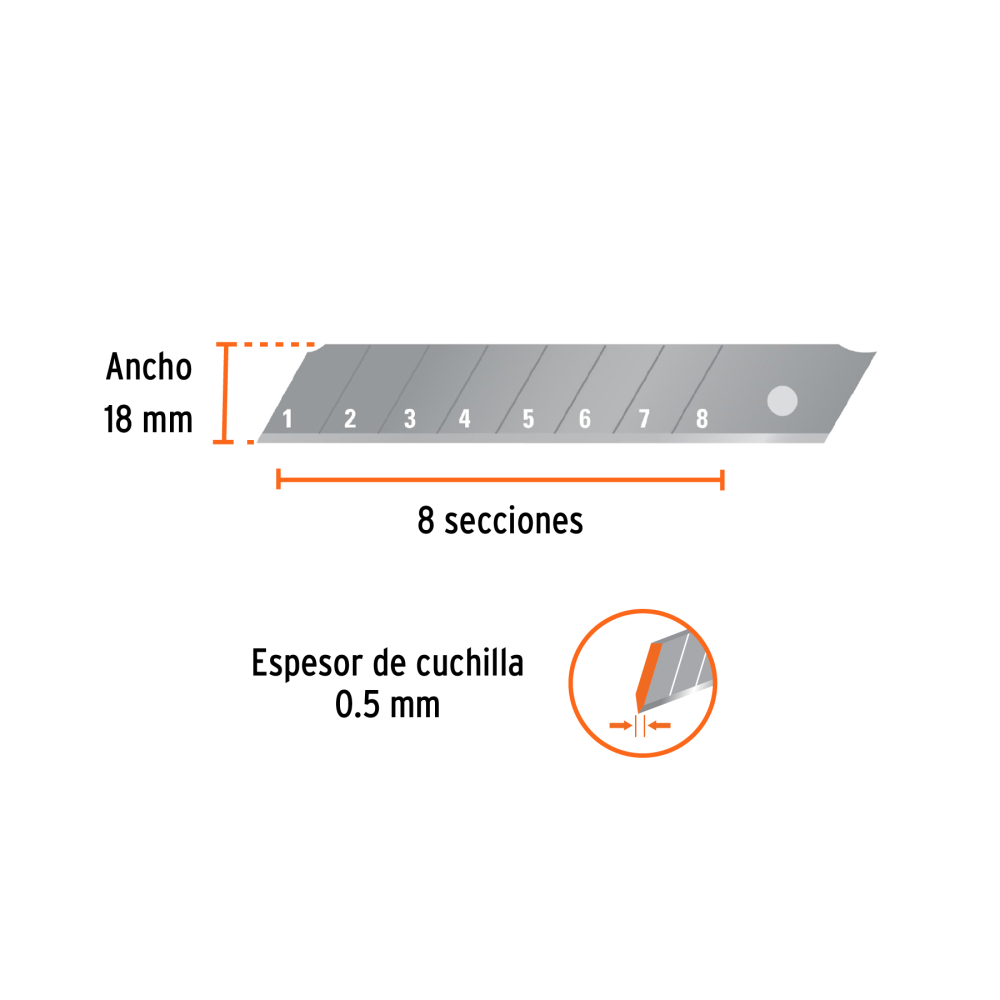 Estuche con 10 cuchillas SK4 de 18 mm para cutter - Imagen 2
