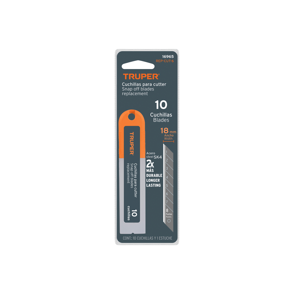 Estuche con 10 cuchillas SK4 de 18 mm para cutter - Imagen 9