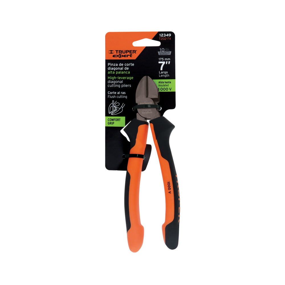 Alicate de corte diagonal 7" mango Comfort Grip