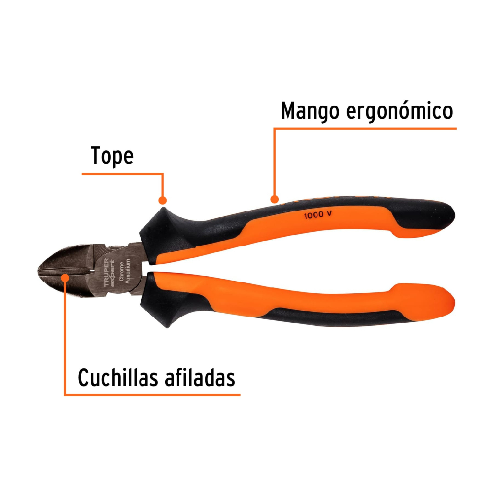 Alicate de corte diagonal 7" mango Comfort Grip - Imagen 3